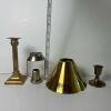 Brass and Metal Candle Holders and Shades Assortment - 7