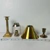 Brass and Metal Candle Holders and Shades Assortment - 8
