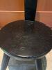 Black Painted Keyhole Chair With Decorative Backrest - 3