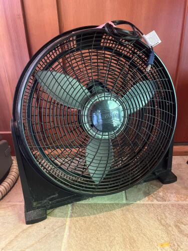 Lasko Black Utility Floor Fan With Adjustable Tilt