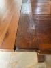 Gorgeous Rustic Wood Trestle Dining Table with Two Leaves Matching Bench - 6