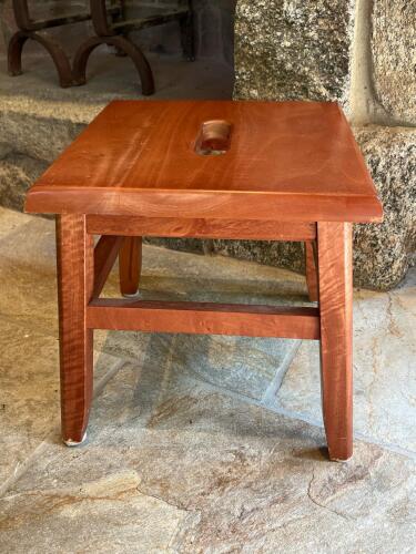 Wooden Stool with Handle Opening