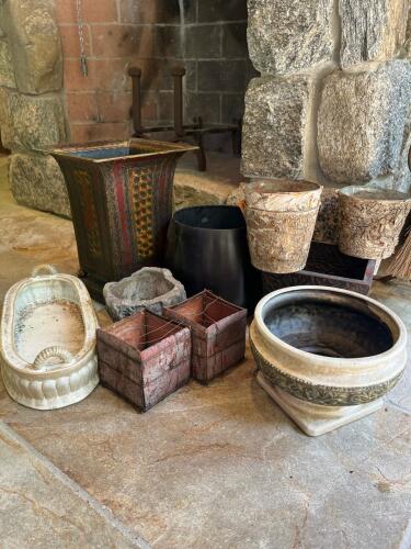 Assorted Decorative Planters in Mixed Materials