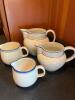 Four Ceramic Pitchers Including Pair of Blue and White from Portugal - 2
