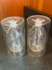 Pair of Ichendorf Milano Double-Walled Glass Bud Vases