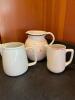 Trio of Mixed Ceramic Pitchers and Creamers