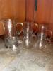 Clear Glass Pitchers with Pair of Italian "Cerve" Pitchers