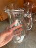 Clear Glass Pitchers with Pair of Italian "Cerve" Pitchers - 2