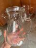 Clear Glass Pitchers with Pair of Italian "Cerve" Pitchers - 4