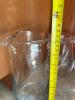 Clear Glass Pitchers with Pair of Italian "Cerve" Pitchers - 8