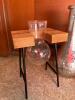 Decorative Glass with Wood Vases - 2
