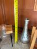 Decorative Glass with Wood Vases - 6