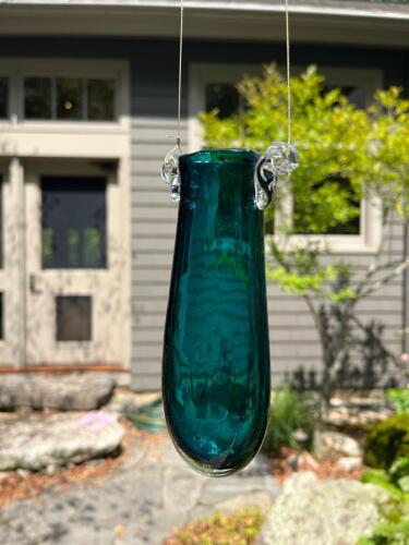 Art Glass Hanging Bud Vase