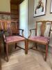 Set of 8 Antique Chippendale-Style Mahogany Armchairs with Reupholstered Seats c. 1840 - 4