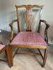Set of 8 Antique Chippendale-Style Mahogany Armchairs with Reupholstered Seats c. 1840 - 5