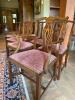 Set of 8 Antique Chippendale-Style Mahogany Armchairs with Reupholstered Seats c. 1840