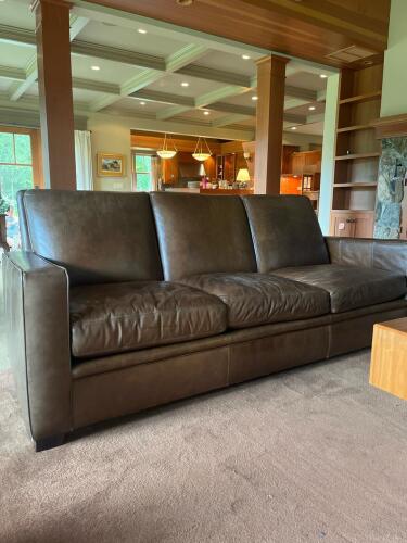 Woodland Brown Leather Sofa from Boston Design Center, 2 of 2