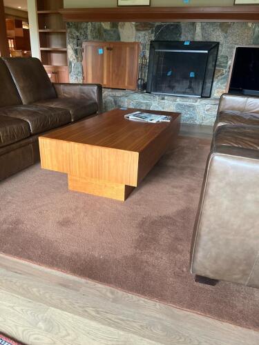 Large Medium Brown Rectangular Area Rug 8' 11" x 9' 9"