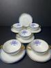 Limoges Bouillon Cups and Saucers with Floral Motif