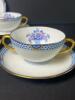 Limoges Bouillon Cups and Saucers with Floral Motif - 2