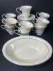 Pickard China Greenbrier Cups, Saucers and Bowl, 1968