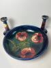 Moorcroft Art Pottery Bowl with Candlesticks in the Art Nouveau Style
