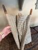 Wire Basket, Large Mason Jar, and Antique Textile with Wood Rods - 4