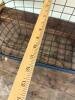Wire Basket, Large Mason Jar, and Antique Textile with Wood Rods - 14