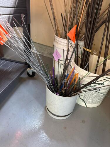 Assorted Metal Garden Stakes and Markers