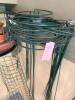 Green Metal Plant Supports with Circular Tops - 3