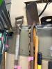 Garden Tools Assortment Including Rakes, Shovels, Spade Forks with Empty Buckets with Lids - 4