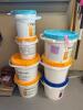 Garden Tools Assortment Including Rakes, Shovels, Spade Forks with Empty Buckets with Lids - 15