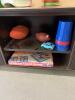 Dark Brown Composite Wood Cabinet with Contents - 5