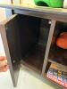 Dark Brown Composite Wood Cabinet with Contents - 6