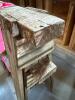 Rustic Wood Sawhorses Pair - 3