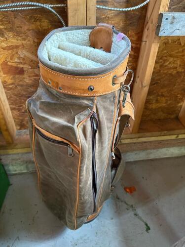 Belding Canvas and Leather Golf Bag