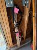 Mixed Utility Handles, Stakes, and Scrap Wood Bundle with Gas Cans and Storage - 2