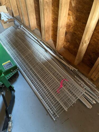 White Wire Closet Shelving Lot with Mounting Hardware