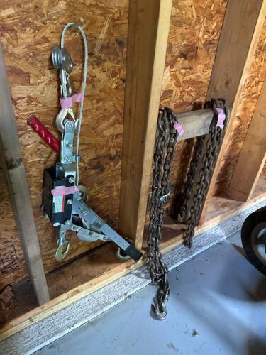 Two Cable Pullers and Heavy Duty Chains
