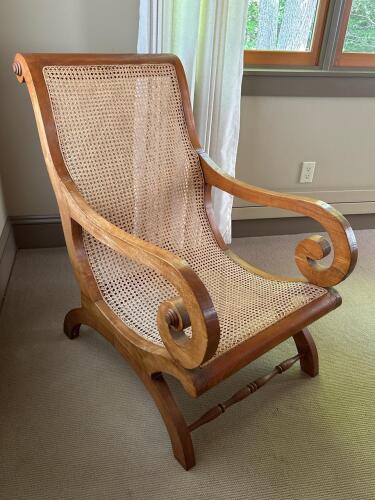 Cane Seat Lounge Chair