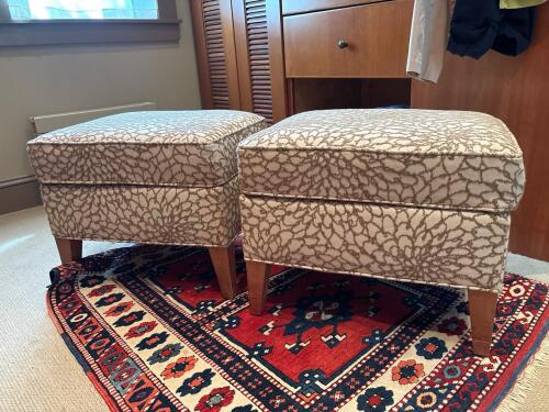 Pair of Upholstered Ottomans