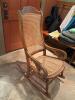 Antique Cane Back and Seat Wooden Rocking Chair - 6