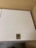 White Storage Chest With Metal Pull Ring Handle