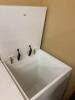 White Storage Chest With Metal Pull Ring Handle - 2