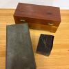 Trio of Small Vintage Storage Boxes - Metal and Wooden - 9