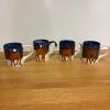 Four Signed Ceramic Moose Mugs - 2
