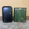 Pair of Painted Metal Trays - Toleware-Style and Green Rustic - 2