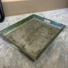 Pair of Painted Metal Trays - Toleware-Style and Green Rustic - 3