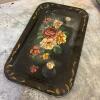 Pair of Painted Metal Trays - Toleware-Style and Green Rustic - 4