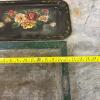 Pair of Painted Metal Trays - Toleware-Style and Green Rustic - 5